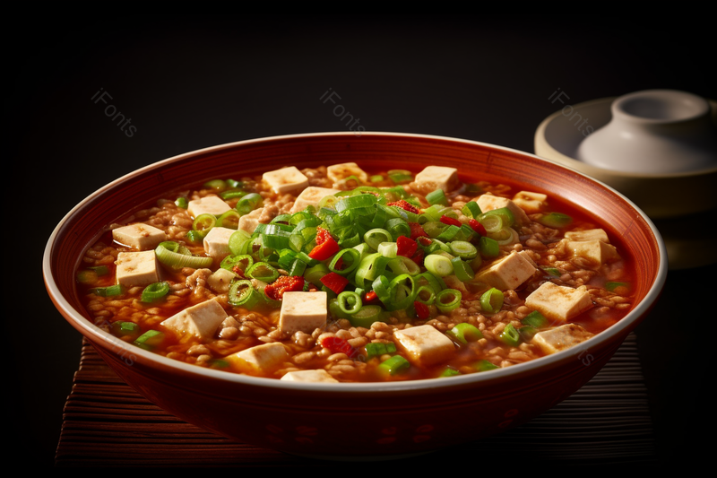 一碗美味热气腾腾的麻婆豆腐,高清,摄影图,摄影图片,图片大全,摄影图免费下载